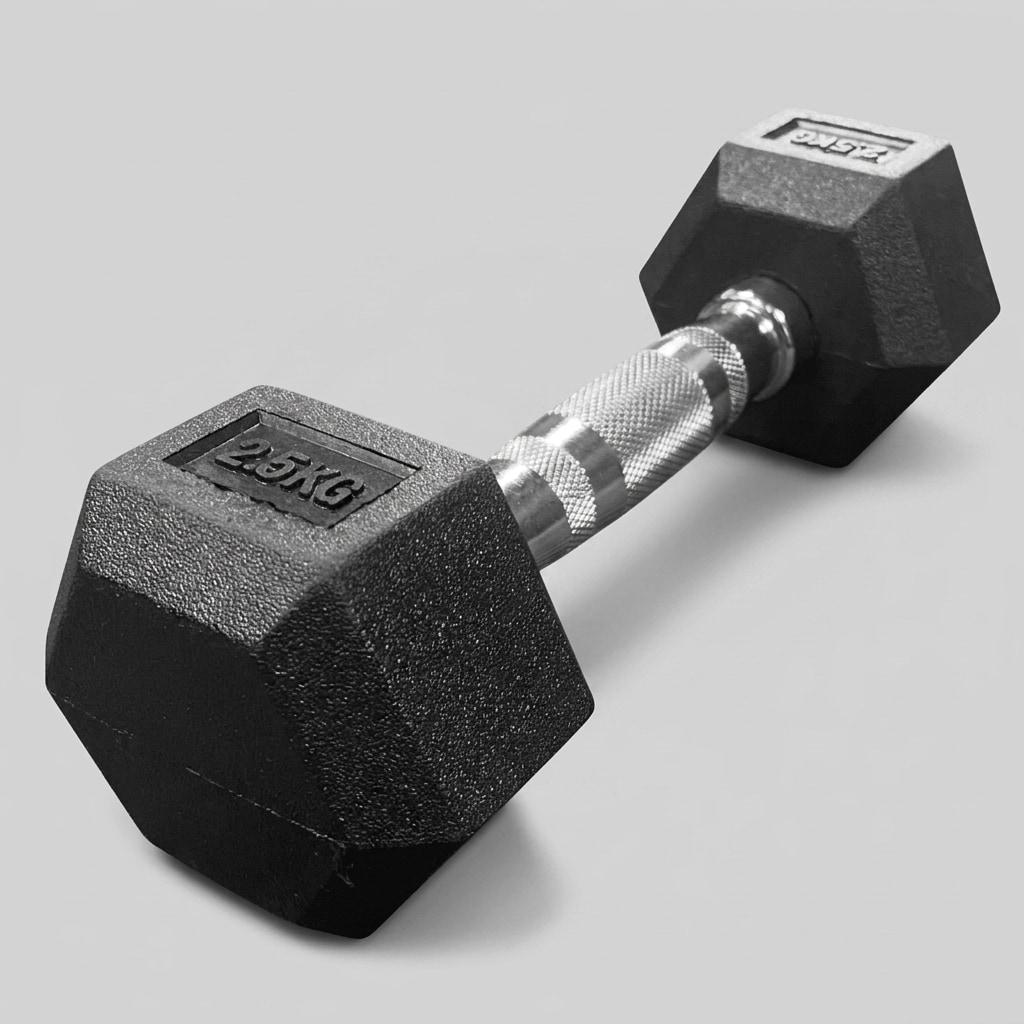 Rubber Hexagon Dumbbells