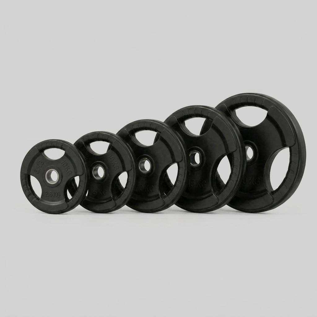 Rubber Olympic Tri-Grip Plates