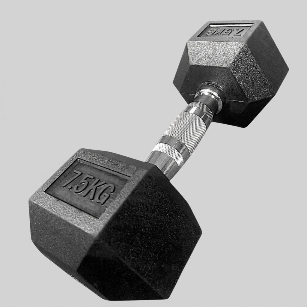 Rubber Hexagon Dumbbells - view 4